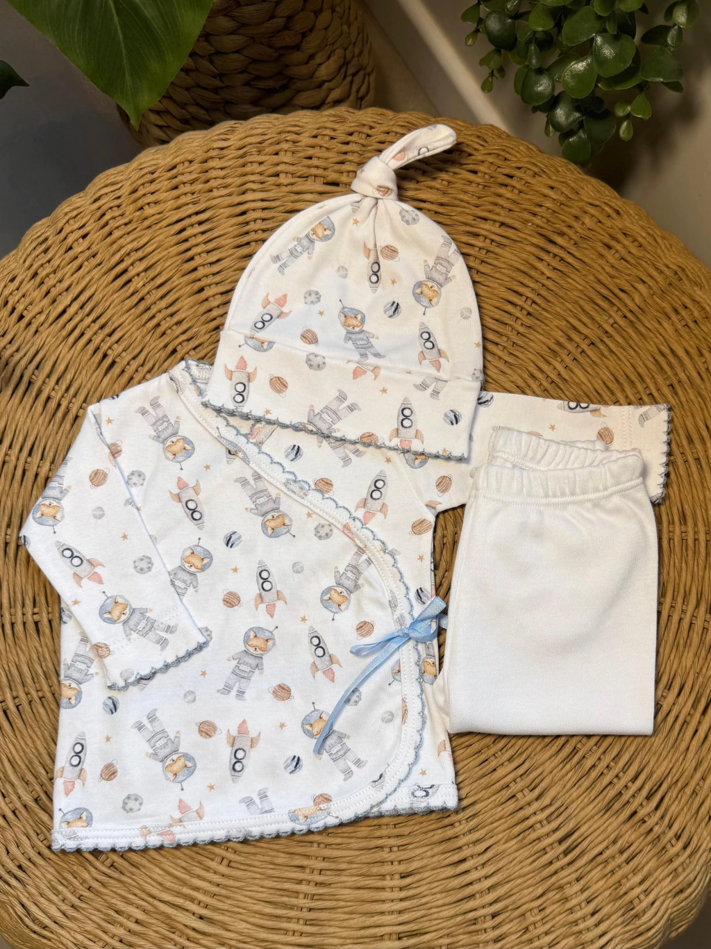 AJUAR RECIEN NACIDO 3 PIEZAS (ALGODON PIMA) – Pañalera Belyan